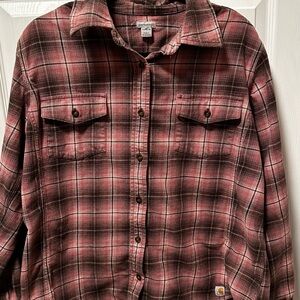 Carhartt Pink Plaid Flannel Shirt - Women’s Size XL